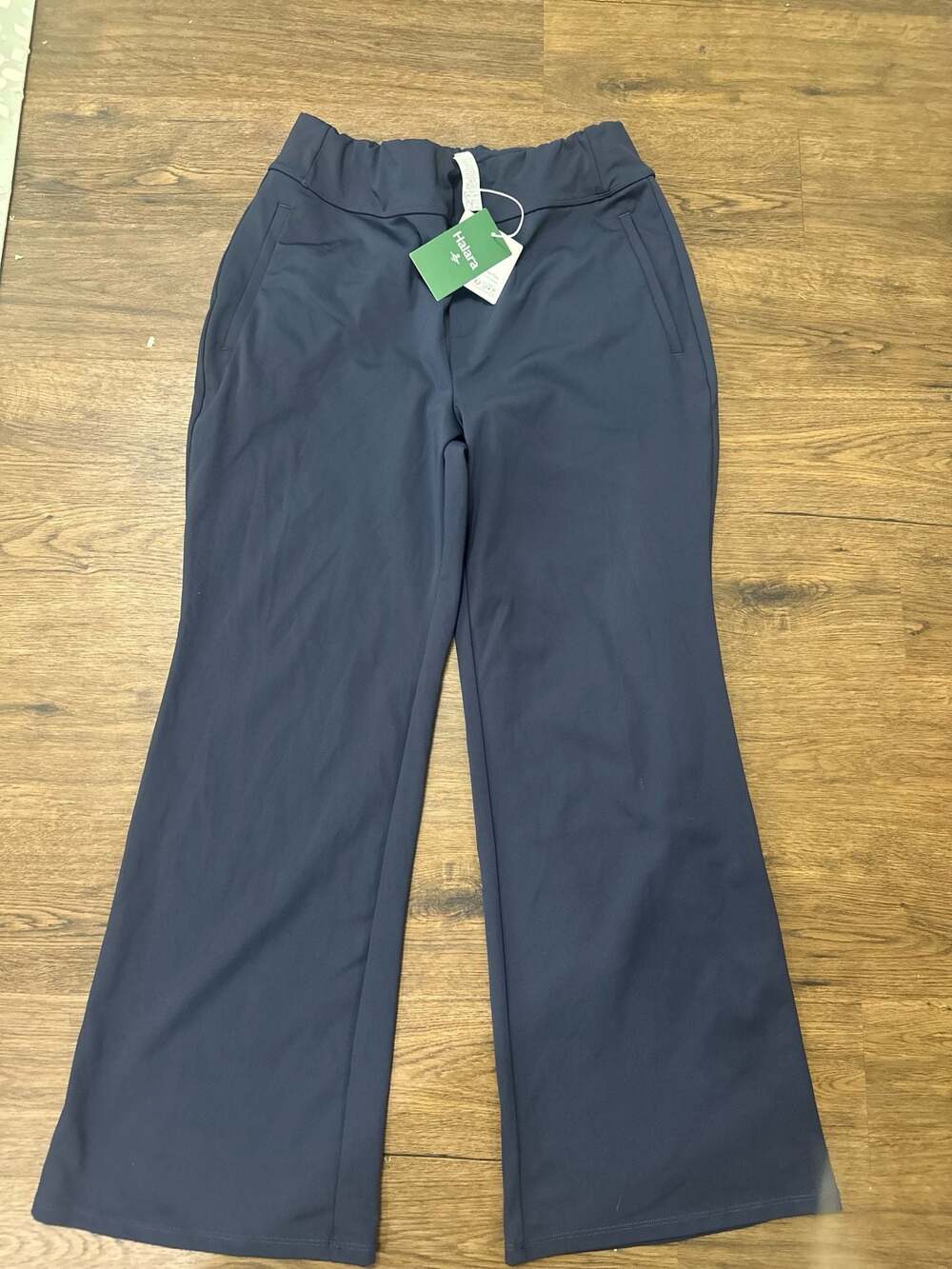 Halara NWT High Waisted Wide Leg Pants Large Navy Stretch